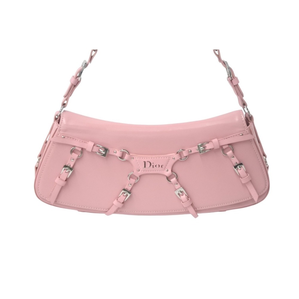 Dior Christian handbag patent pink era Galliano leather - Picture 1 of 10